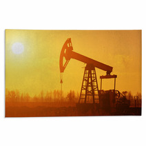 Oil Pump Silhoutte Rugs 36392185