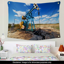 Oil Pump Under Blue Sky Wall Art 40660351