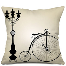 Old Bicycle Template With Space For Your Text Pillows 42232490