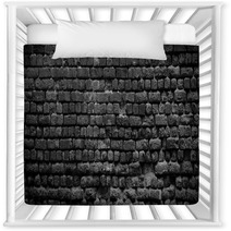 Old Black Brick Wall Background Nursery Decor 178257959