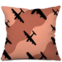 Old Bomber Background Seamless Pattern Pillows 55781457