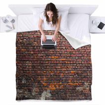 Old Brick Wall Blankets 52155360