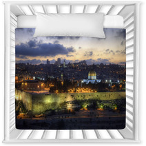 Old City Of Jerusalem At Sunset Nursery Decor 8714642
