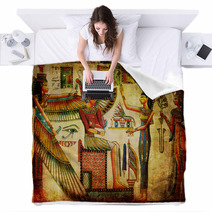 Old Egyptian Papyrus Blankets 22585727