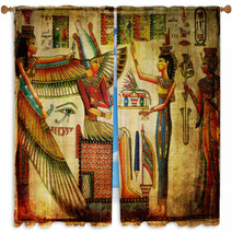 Old Egyptian Papyrus Window Curtains 22585727