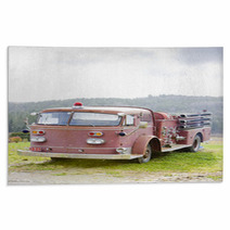 Old Fire Engine, Vermont, USA Rugs 20740353