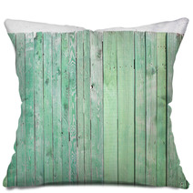 Old Green Wooden Wall Pillows 64512307