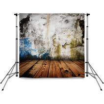 Old Grunge Wall And Wooden Floor In A Room Backdrops 31512619