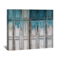Old Grunge Wood Door Background Wall Art 135021825