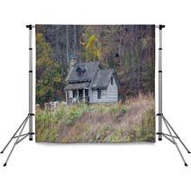 Old Log Cabin In The Woods Backdrops 51193790