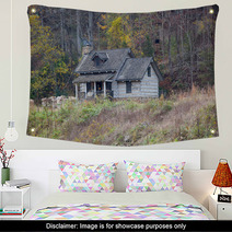 Old Log Cabin In The Woods Wall Art 51193790