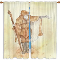 Old Man Wizard Window Curtains 41830623