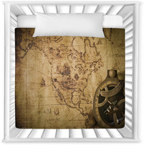 Old Map With Compass Nursery Decor 74814079