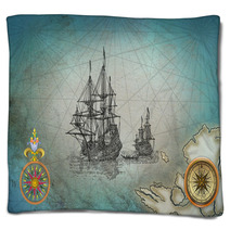 Old Pirate Map Blankets 91229237