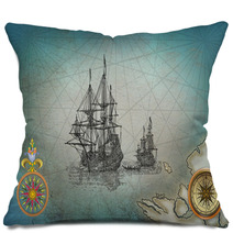 Old Pirate Map Pillows 91229237
