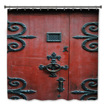 Old Red Door, Normandy, France Bath Decor 27087362