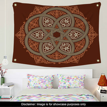 Old Rosette With  Interweaving Wall Art 24887563