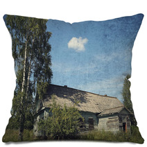 Old Rural House Pillows 68429806
