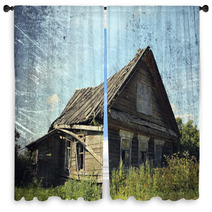 Old Rural House Window Curtains 68429894