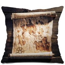 Old Treasure Map Pillows 58945316
