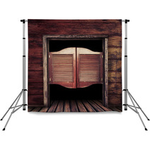 Old Vintage Wooden Saloon Doors Backdrops 50804302