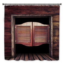 Old Vintage Wooden Saloon Doors Bath Decor 50804302