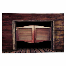 Old Vintage Wooden Saloon Doors Rugs 50804302