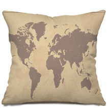 Old Vintage World Map Pillows 66380716