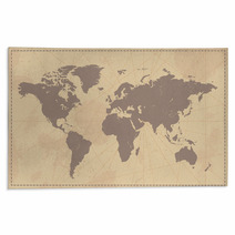 Old Vintage World Map Rugs 66380716