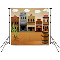 Old Western Town Backdrops 61521292