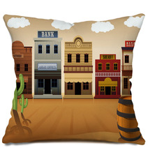 Old Western Town Pillows 61521292