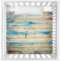 Old Wooden Background With Blue Paint Vintage Wood Texture From Beach In Summer Nursery Decor 138166843