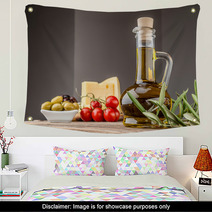 Olives Oil Green Olive Cheese Cherry Tomato Wall Art 67888118