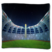 Olympic Stadium Night Time Blankets 37923601