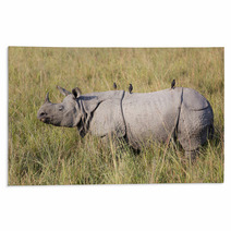 One Horned Rhinoceros In Kaziranga National Park Rugs 62326846