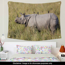 One Horned Rhinoceros In Kaziranga National Park Wall Art 62326846