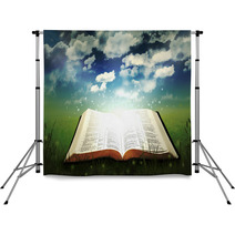 Open Bible Glowing Backdrops 36985188
