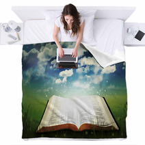 Open Bible Glowing Blankets 36985188