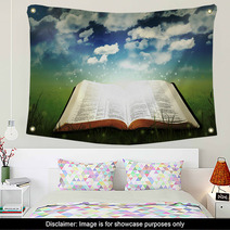 Open Bible Glowing Wall Art 36985188
