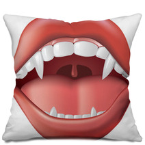 Open Mouth With Fangs Pillows 16182026