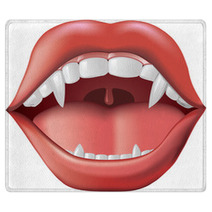Open Mouth With Fangs Rugs 16182026
