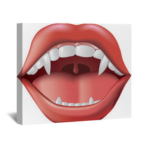 Open Mouth With Fangs Wall Art 16182026