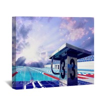 Open Sport Waterpool With Sky Wall Art 20761770