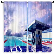 Open Sport Waterpool With Sky Window Curtains 20761770