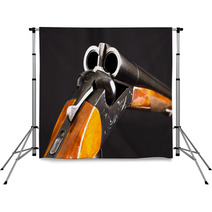 Opened Double barrelled Hunting Gun Backdrops 63614049
