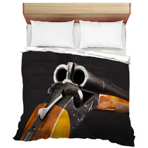 Opened Double barrelled Hunting Gun Bedding 63614049