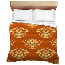 Orange And Beige Seamless Pattern Bedding 66585852