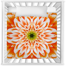 Orange And White Flower Mandala Kaleidoscopic Nursery Decor 61082719
