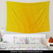 Orange Background With Squares Wall Art 57529672