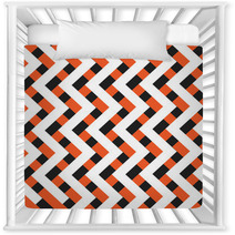Orange Black And White Zig Zag Lines Pattern Background Design Nursery Decor 118447031